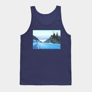 Looking Back. Winter Landscape Photograph Tank Top